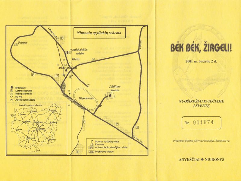 22-oji Respublikinė tradicinės kultūros ir žirgų sporto šventė „Bėk bėk, žirgeli!“ (2001)