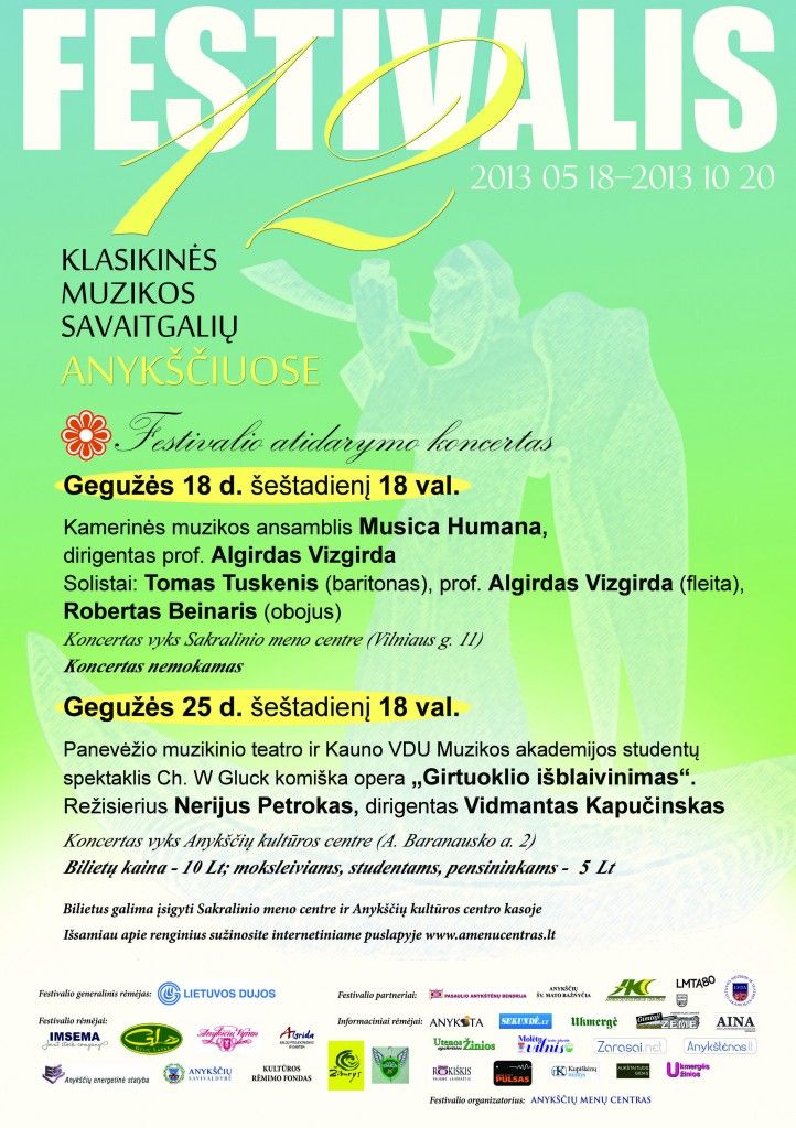 Festivalis „Muzikos savaitgaliai Anykščiuose“ (2013) - Komiška opera „Girtuoklio išblaivinimas“