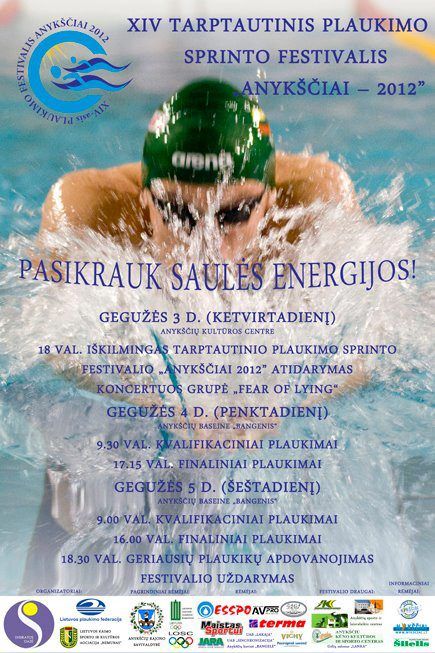 XIV Tarptautinis plaukimo sprinto festivalis „Anykščiai - 2012” - Pirmoji diena