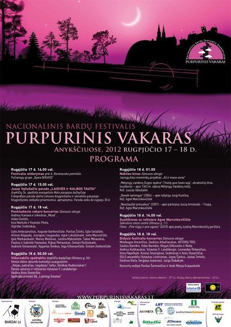 Festivalis „Purpurinis vakaras“ (2012) - Didysis festivalio koncertas