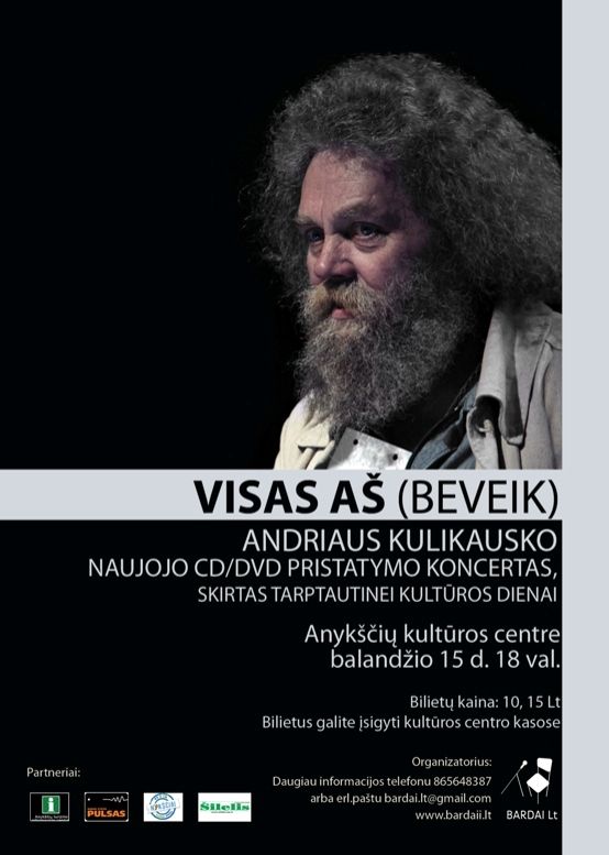Andriaus Kulikausko naujojo CD/DVD pristatymo koncertas „Visas aš (beveik)“