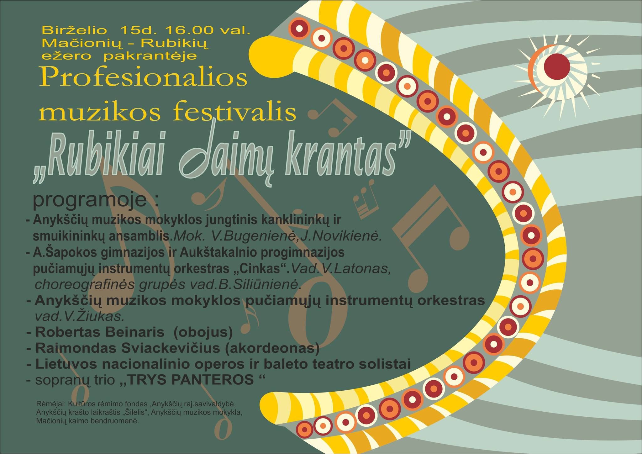Profesionalios muzikos festivalis „Rubikiai - dainų krantas" (2013)
