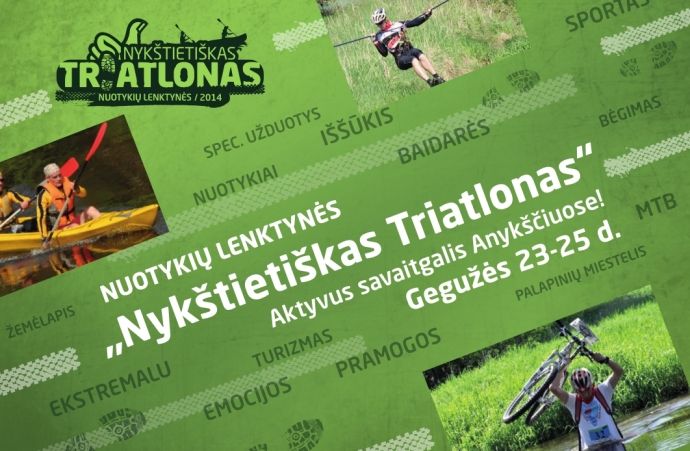 Nuotykių lenktynės „Nykštietiškas triatlonas“ (2014) - Pirmoji diena