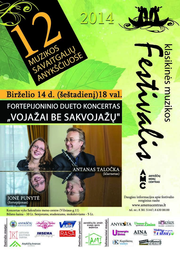 Festivalis „Muzikos savaitgaliai Anykščiuose“ (2014) - Fortepijoninio dueto koncertas „Vojažai be sakvojažų“