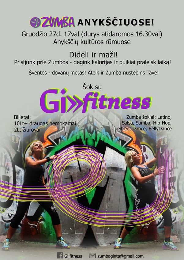 Šok su Gi-fitness (Zumbos šokiai)