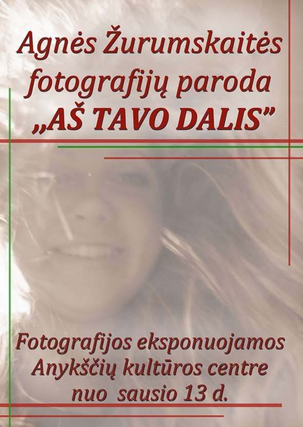 Agnės Žurumskaitės fotografijų paroda „Aš tavo dalis“