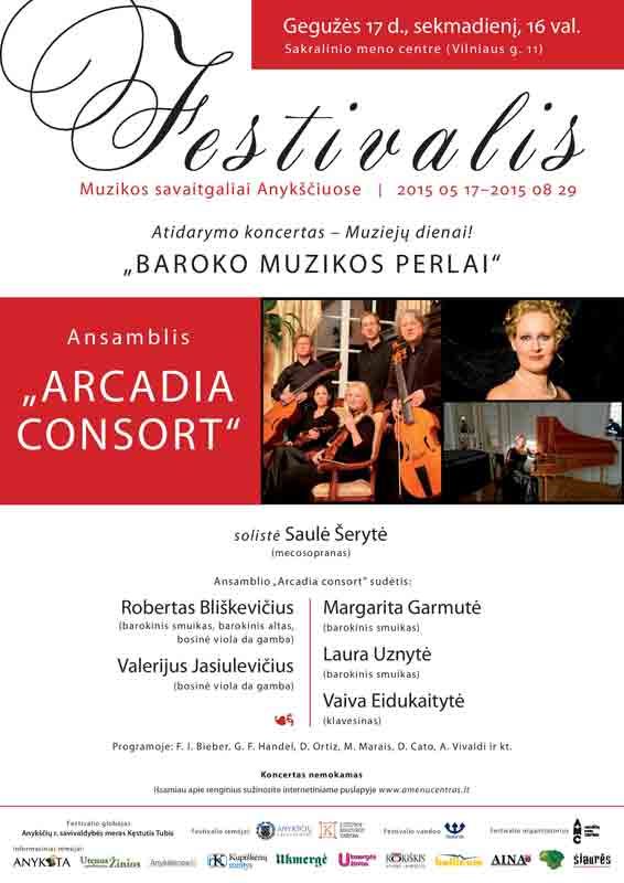 Festivalis „Muzikos savaitgaliai Anykščiuose“ (2015) - Ansamblis „Arcadia consort“