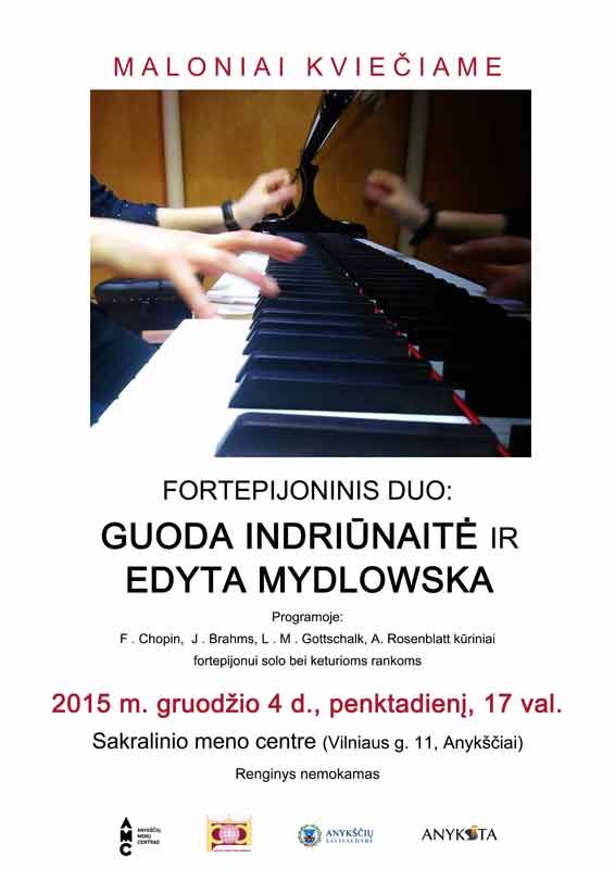 Fortepijoninis duo: Guoda Indriūnaitė ir Edyta Mydlowska