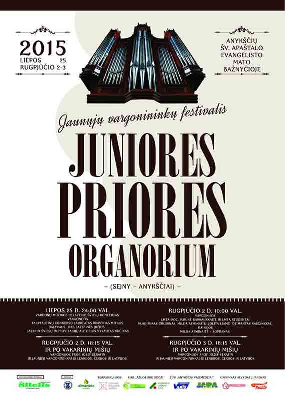 Jaunųjų vargonininkų festivalis „Juniores priores organorium“ (2015) - Pirmoji diena