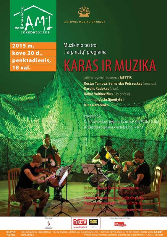 Muzikinio teatro „Tarp natų“ programa „Karas ir muzika“