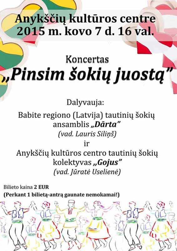 Koncertas „Pinsim šokių juostą"