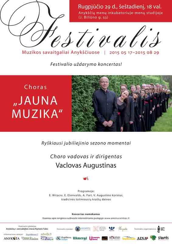 Festivalis „Muzikos savaitgaliai Anykščiuose“ (2015) - Dalyvauja choras „Jauna muzika“