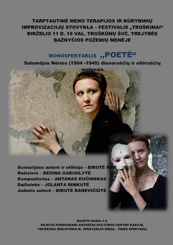 Monospektaklis „Poetė“