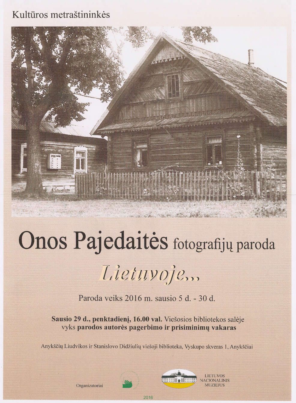 Onos Pajedaitės fotografijų paroda „Lietuvoje“