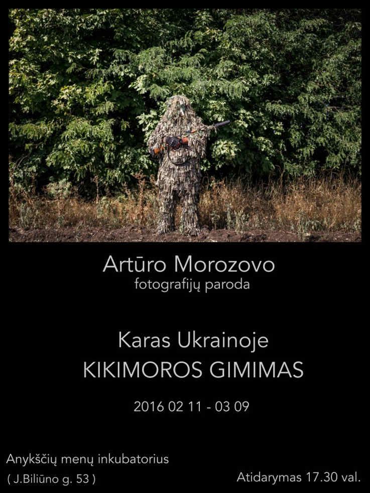 A. Morozovo fotografijų parodos „KARAS UKRAINOJE / KILIMOROS GIMIMAS“ atidarymas