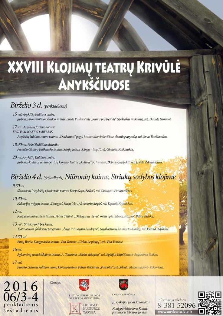 XXVIII Lietuvos klojimų teatro šventė „Krivūlė - 2016“