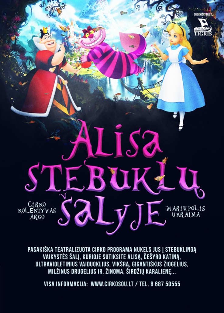 Teatralizuotas cirko šou vaikams „Alisa stebuklų šalyje”