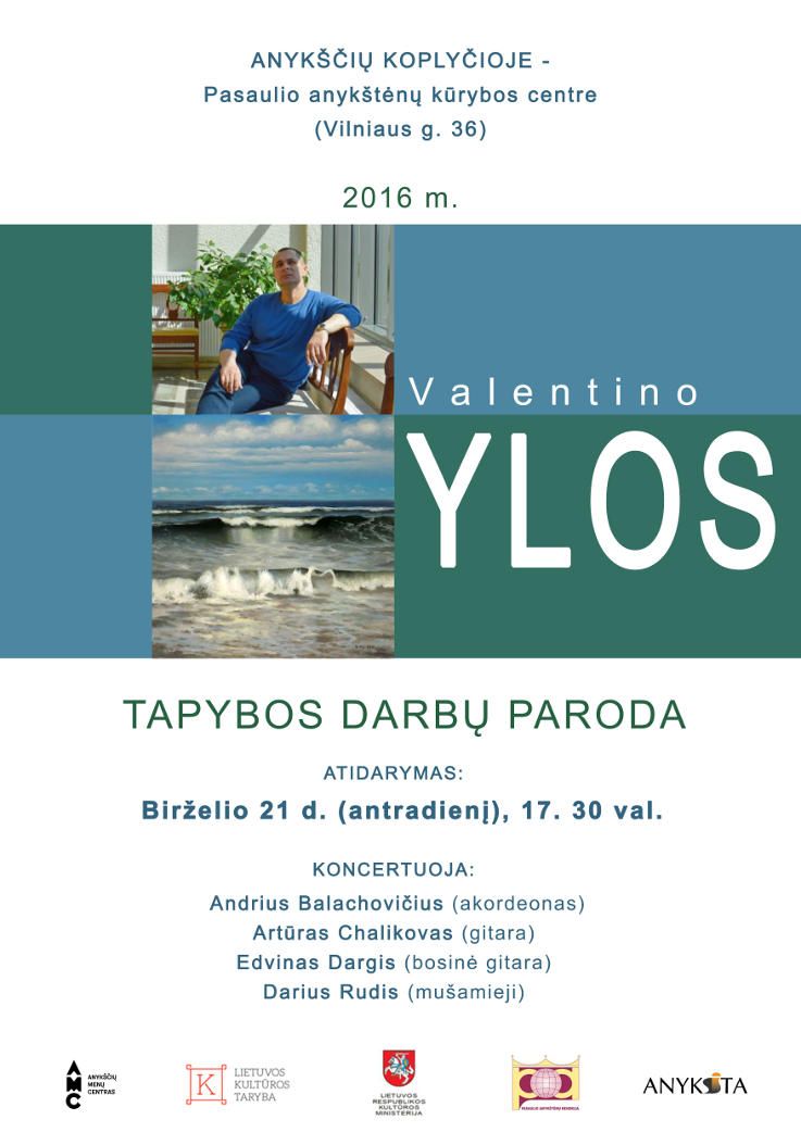 Dailininko Valentino Ylos tapybos darbų parodos atidarymas