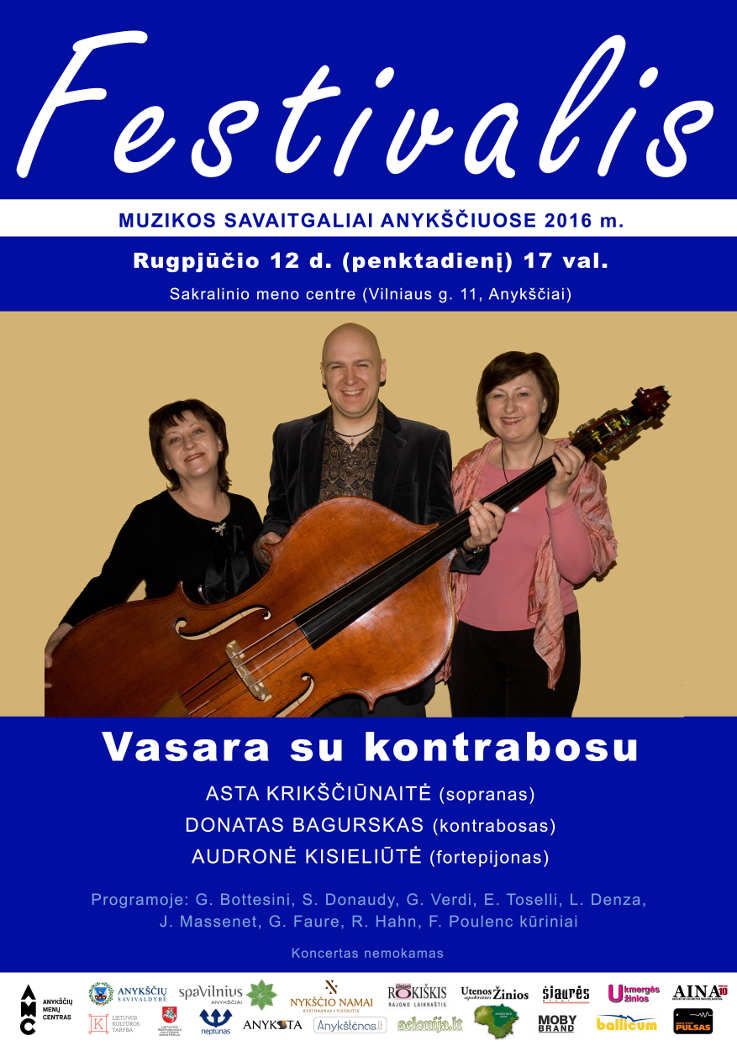 Festivalis „Muzikos savaitgaliai Anykščiuose“ (2016) - Programa „Vasara su kontrabosu“