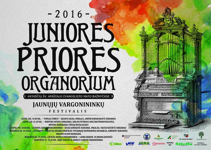 Tarptautinis jaunųjų vargonininkų festivalis „Juniores priores organorium“ (2016) - Pirma diena