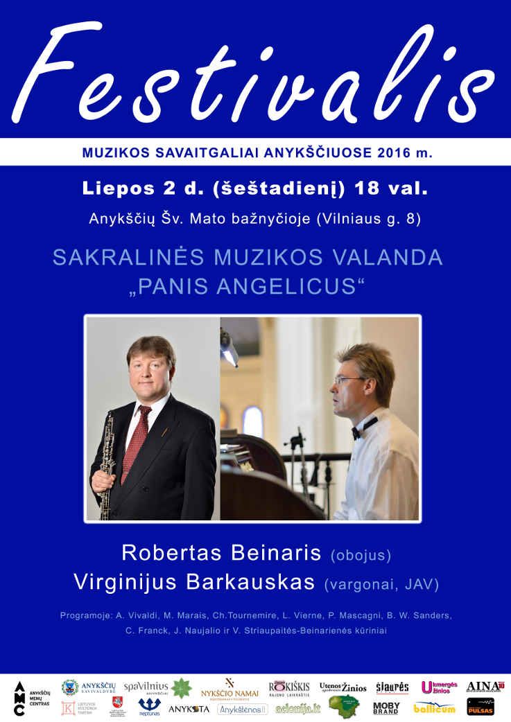 Festivalis „Muzikos savaitgaliai Anykščiuose“ (2016) - Sakralinės muzikos valanda „PANIS ANGELICUS“