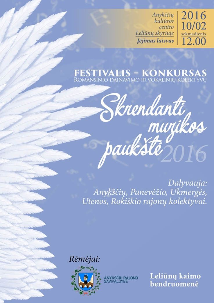 Festivalis – konkursas „Skrendanti muzikos paukštė“ (2016)