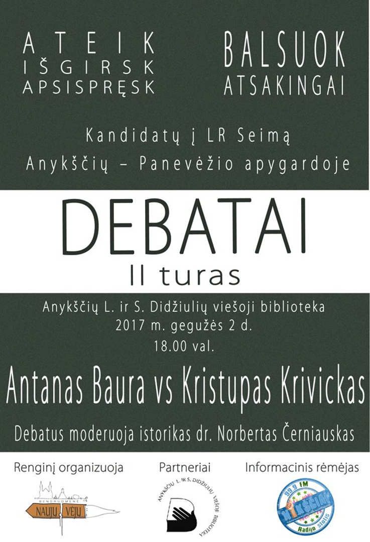 Kandidatų į LR Seimą debatai II turas