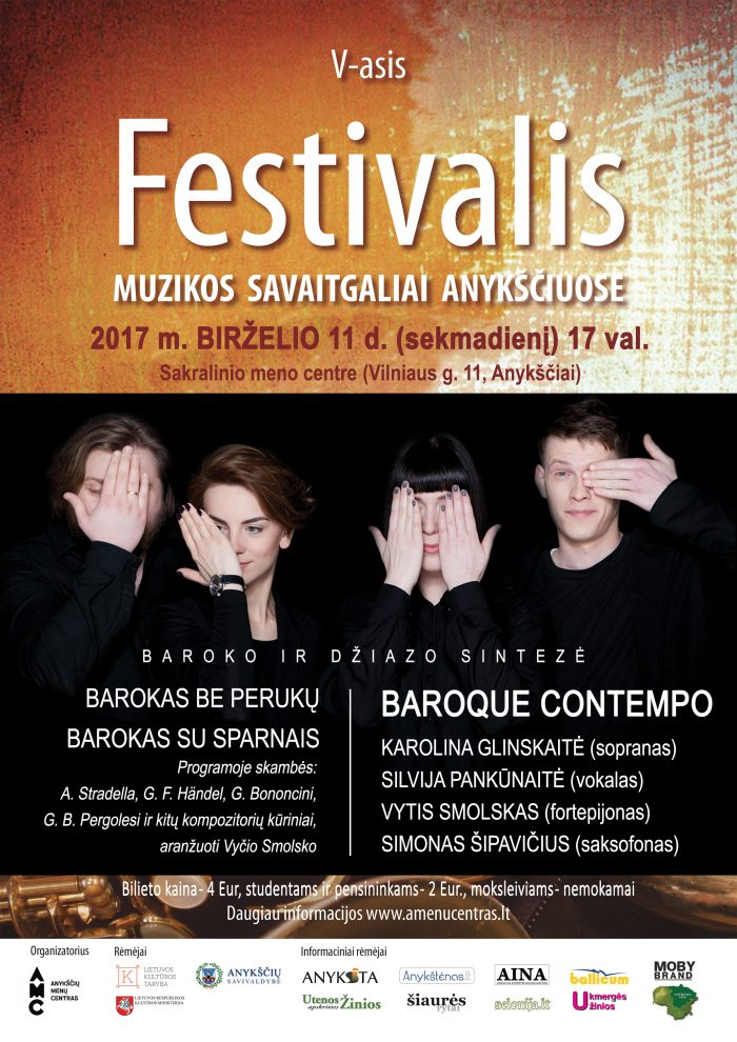 Festivalis „Muzikos savaitgaliai Anykščiuose“ (2017) - Baroque Contempo - baroko ir džiazo sintezė