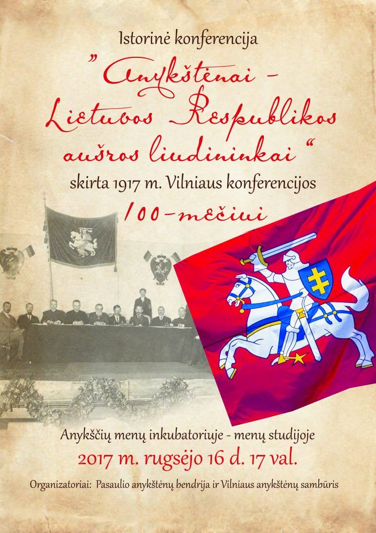 Istorinė konferencija, skirta 1917 m. Vilniaus konferencijos 100-mečiui