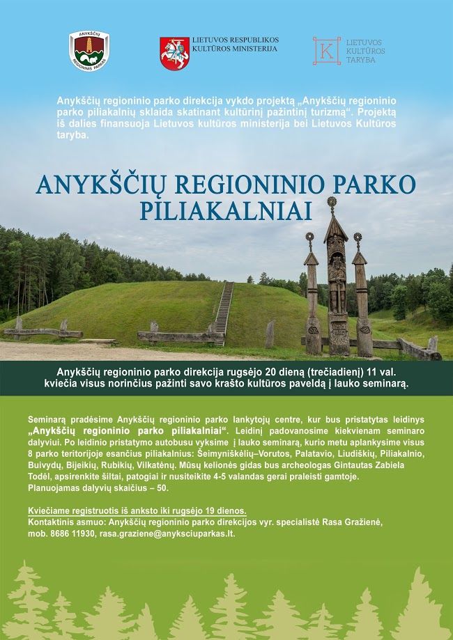 Lauko seminaras „Anykščių regioninio parko piliakalniai“