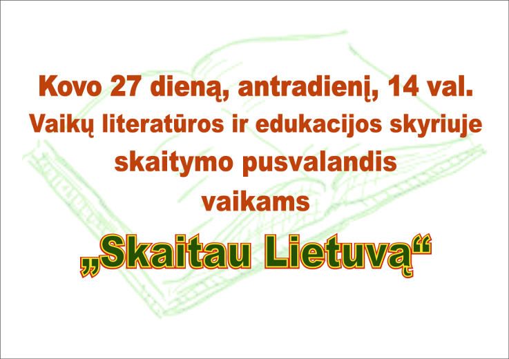 Skaitymo pusvalandis vaikams „Skaitau Lietuvą“