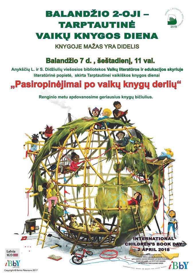 Literatūrinė popietė, skirta Tarptautinei vaikų knygos dienai - „Pasiropinėjimai po vaikų knygų derlių“