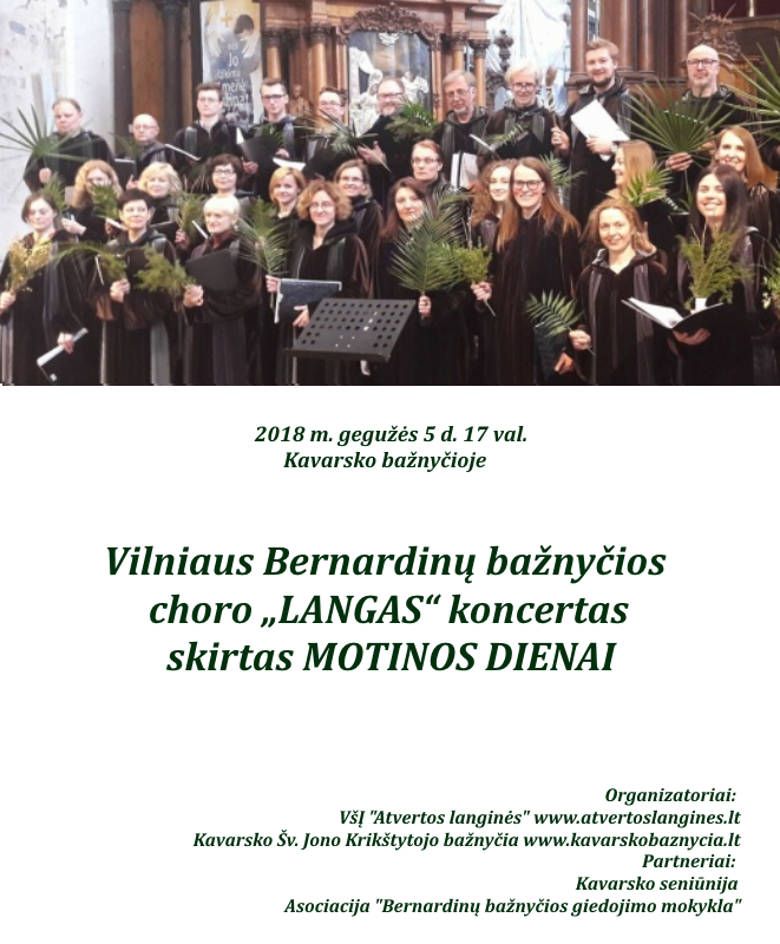 Vilniaus Bernardinų bažnyčios choro „Langas“ koncertas