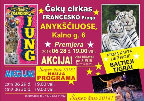 Čekų cirkas Francesko (Praha) - Premjera