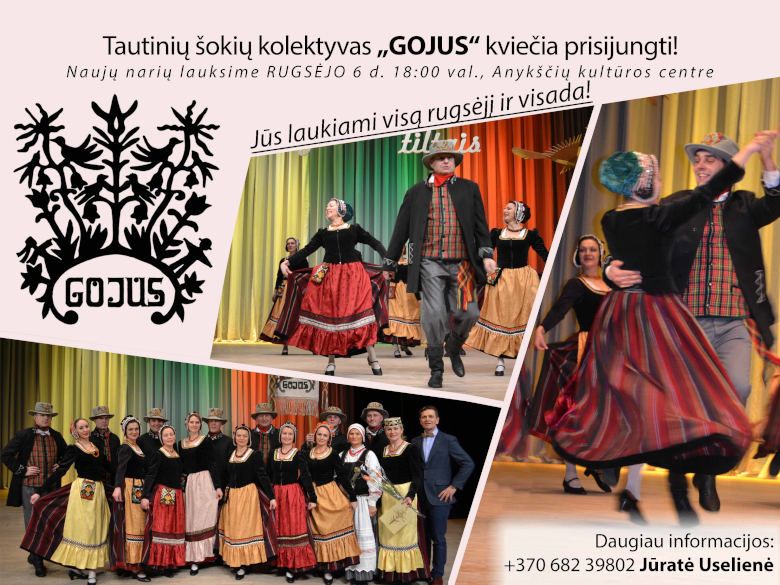 Tautinių šokių kolektyvas „Gojus“ kviečia prisijungti!