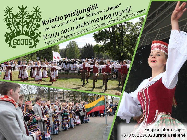 Tautinių šokių kolektyvas „Gojus“ kviečia prisijungti!