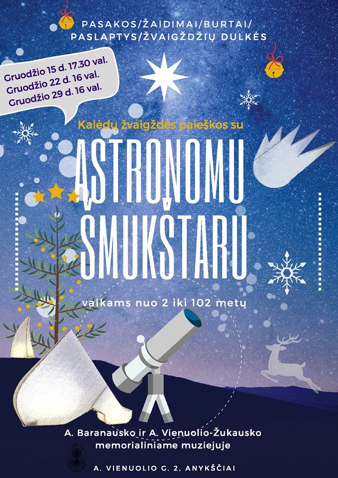 Kalėdų žvaigždės paieškos su Astronomu Šmukštaru