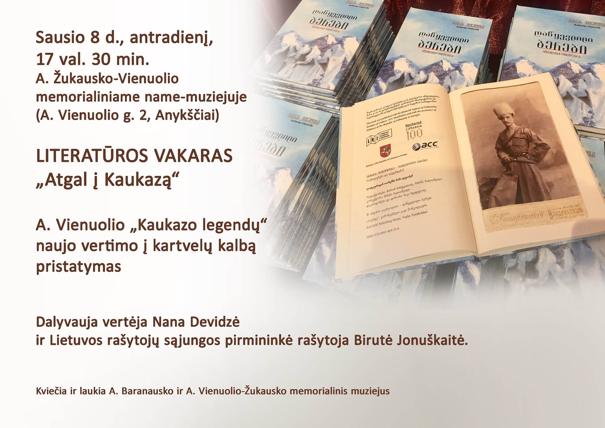 Literatūros vakaras „Atgal į Kaukazą“