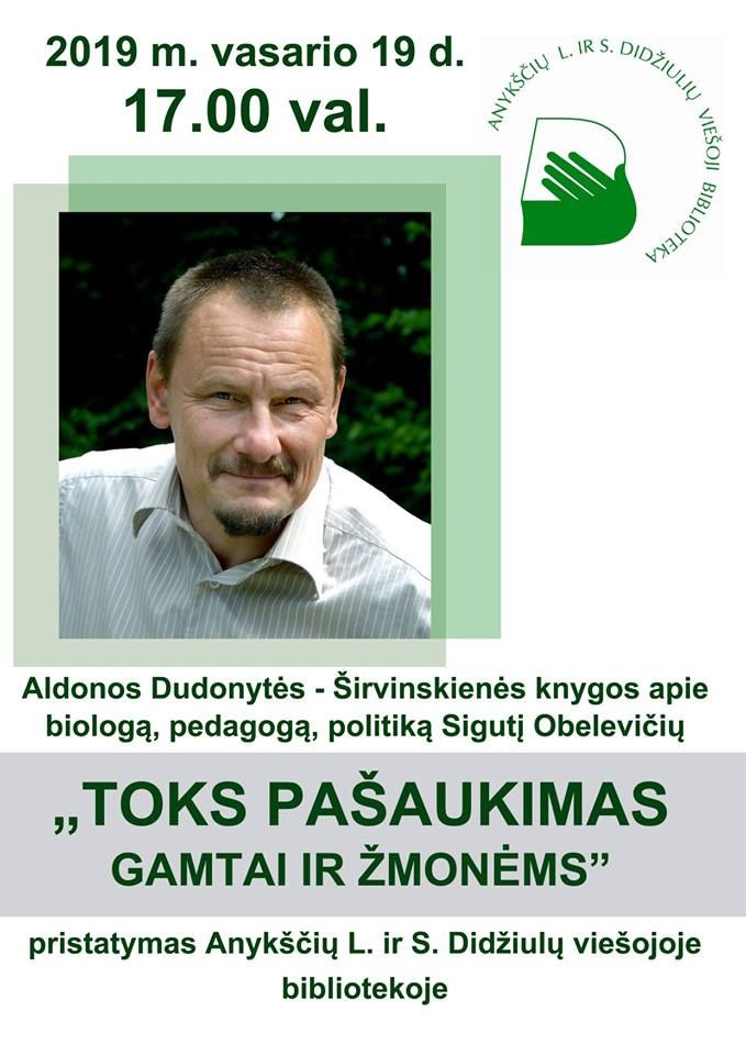 Aldonos Dudonytės-Širvinskienės knygos „TOKS PAŠAUKIMAS GAMTAI IR ŽMONĖMS“ pristatymas