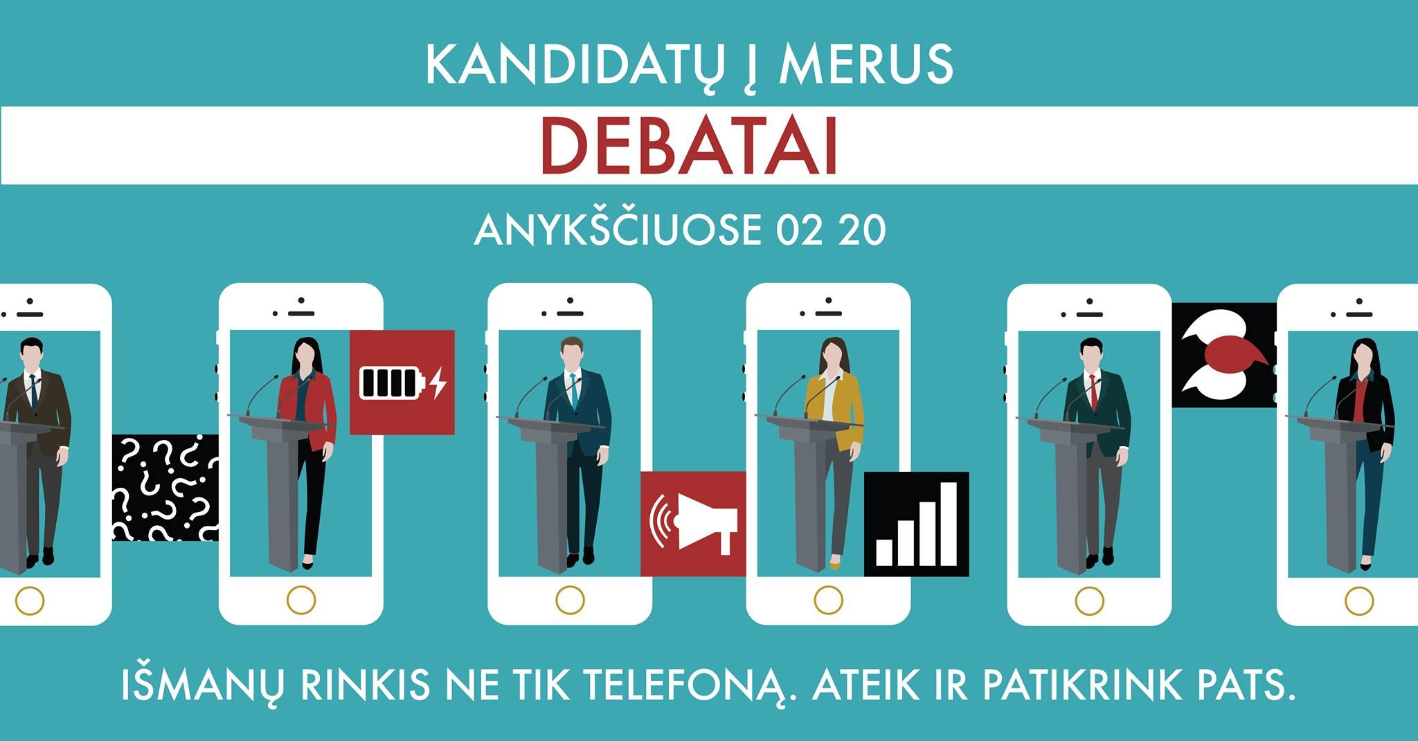 Kandidatų į merus debatai Anykščiuose