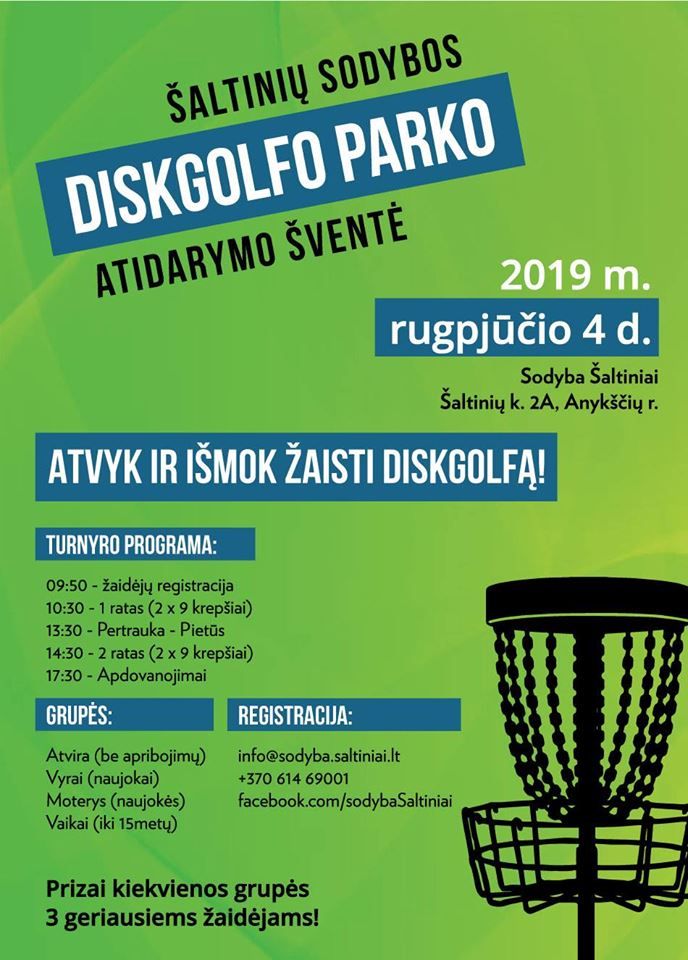 Diskgolfo parko atidarymas!