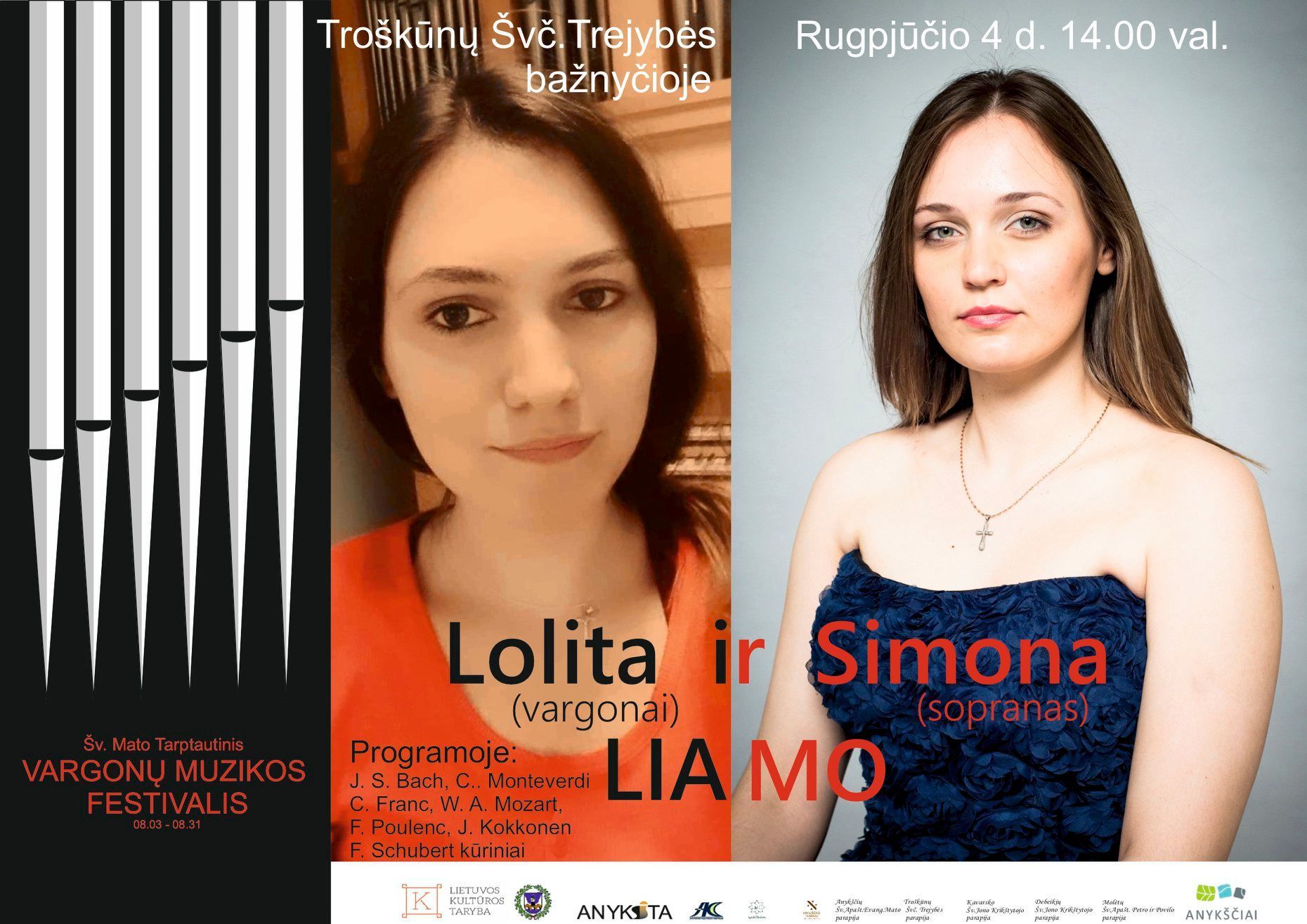 Šv. Mato tarptautinis vargonų muzikos festivalis / Koncertuoja Simona Liamo (sopranas) ir Lolita Liamo (vargonai)