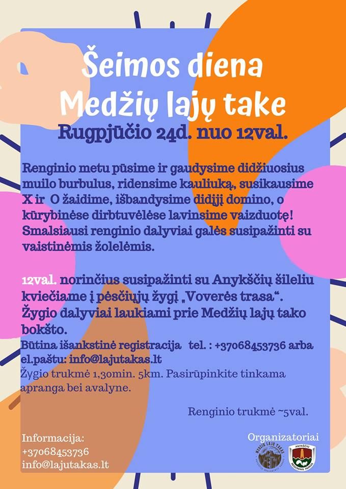 Šeimos diena Medžių lajų take