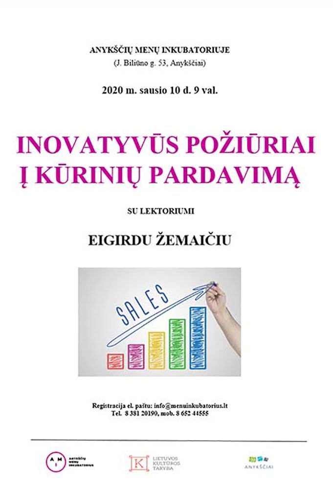 Mokymai „Inovatyvūs požiūriai į kūrinių pardavimą“