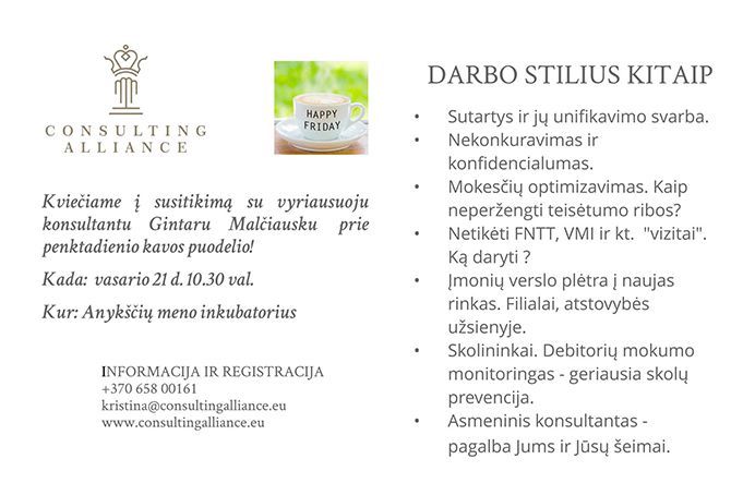 Susitikimas su konsultantu Gintaru Malčiausku