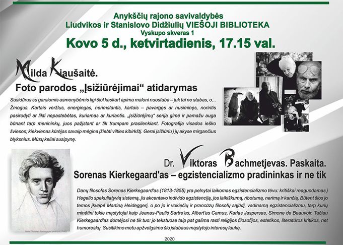 Dr. Viktoro Bachmetjevo paskaita „Sorenas Kierkegaard