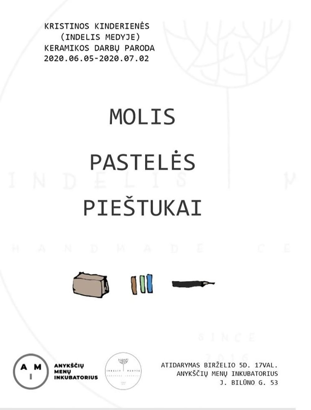 Kristinos Kinderienės paroda „Molis. Pastelės. Pieštukai“