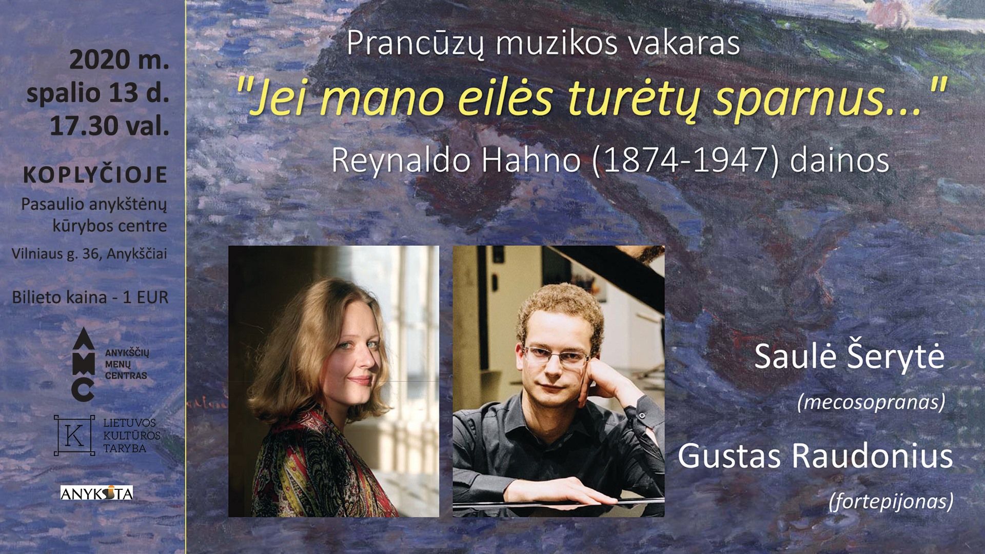 Prancūzų muzikos vakaras „Jei mano eilės turėtų sparnus...“