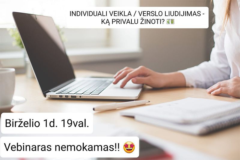 Vebinaras „Individuali veikla / Verslo liudijimas - ką privalu žinoti“