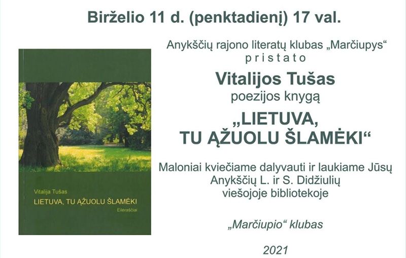 Vitalijos Tušas „Lietuva,Tu ąžuolu šlamėki“ knygos pristatymas